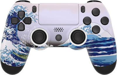eXtremeRate Ghost Front Hülle&Touchpad&Akzentringe kompatibel mit ps4 Slim Pro Controller, DIY-Ersat