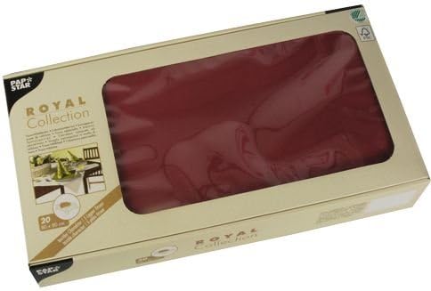 PAPSTAR Mitteldecken, Tissue ROYAL Collection 80 cm x 80 cm Bordeaux
