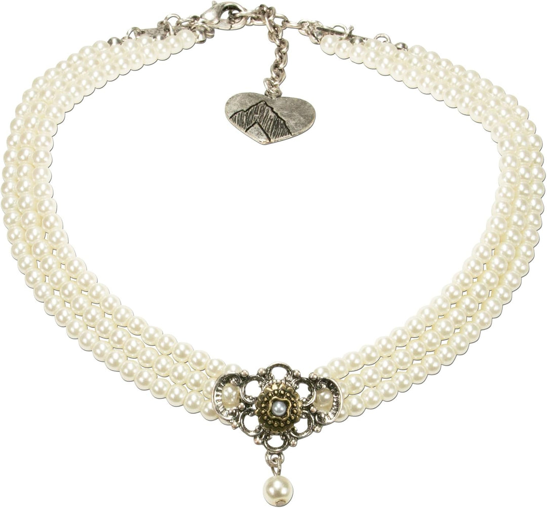 Alpenflüstern Trachtenschmuck-Set Perlen-Trachtenkette und Trachten-Armband Hedwig - Damen-Trachten-