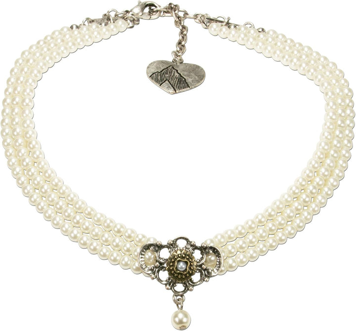 Alpenflüstern Trachtenschmuck-Set Perlen-Trachtenkette und Trachten-Armband Hedwig - Damen-Trachten-