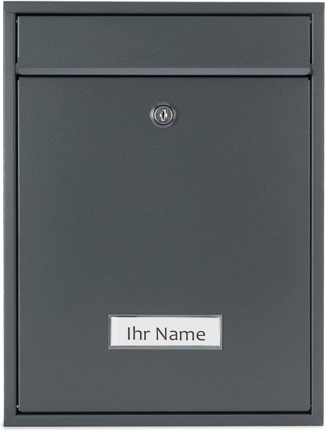 Verda Designer Briefkasten personalisiert 35 x 26 x 8cm, UV-Farbe, Edelstahl, inkl. 2X Schlüssel, Po
