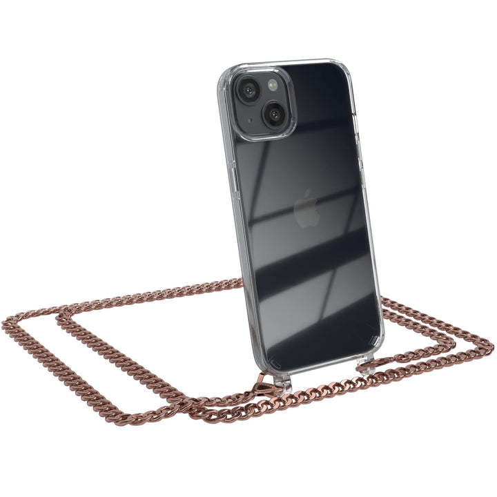 EAZY CASE Handykette kompatibel mit iPhone 13 Handyhülle mit Metall Umhängeband und Ersatz Kordel sc