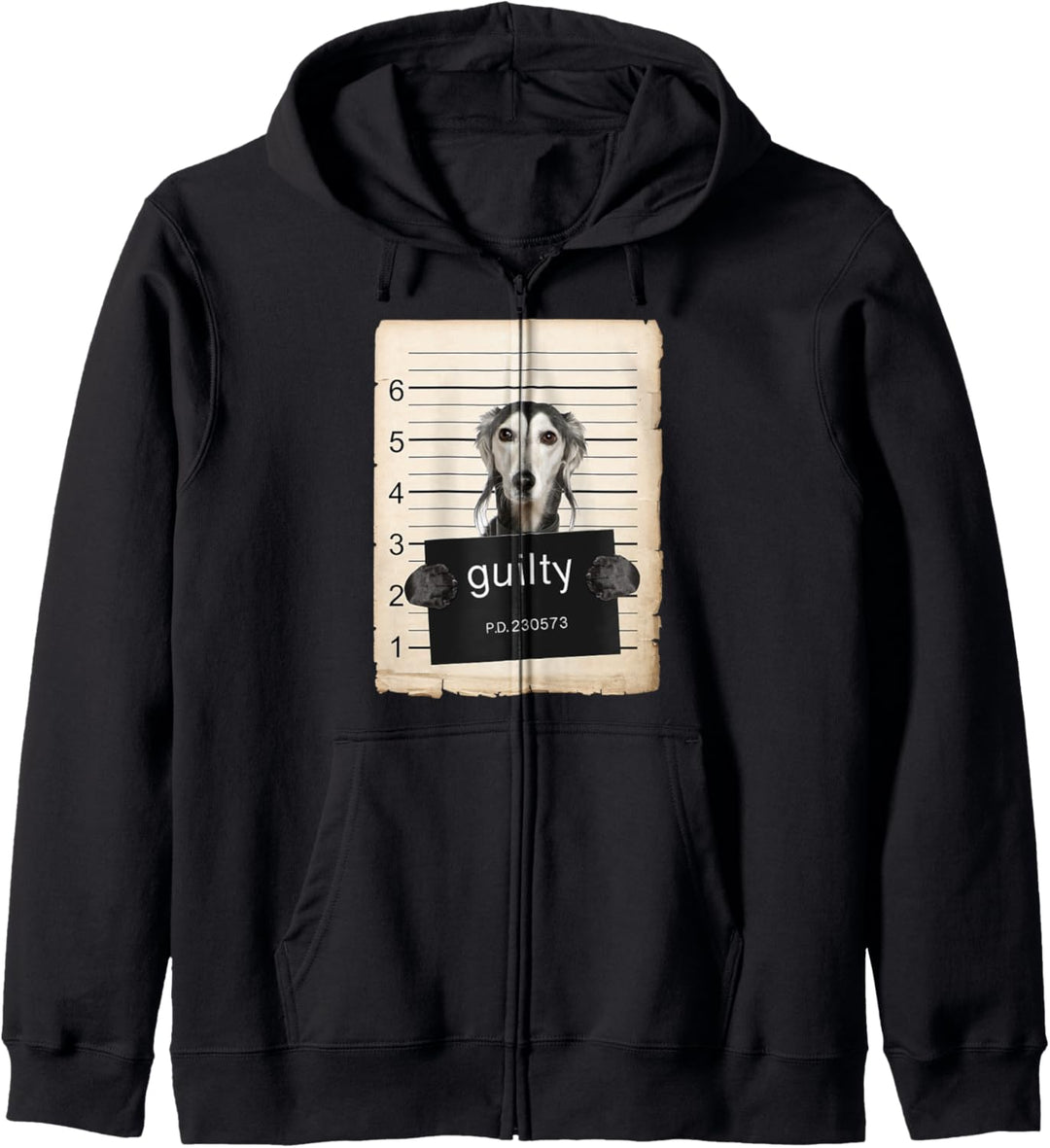Salukis Dog mug shot Kapuzenjacke