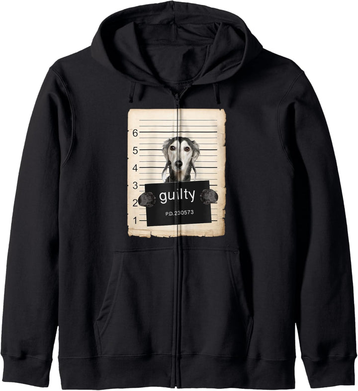 Salukis Dog mug shot Kapuzenjacke