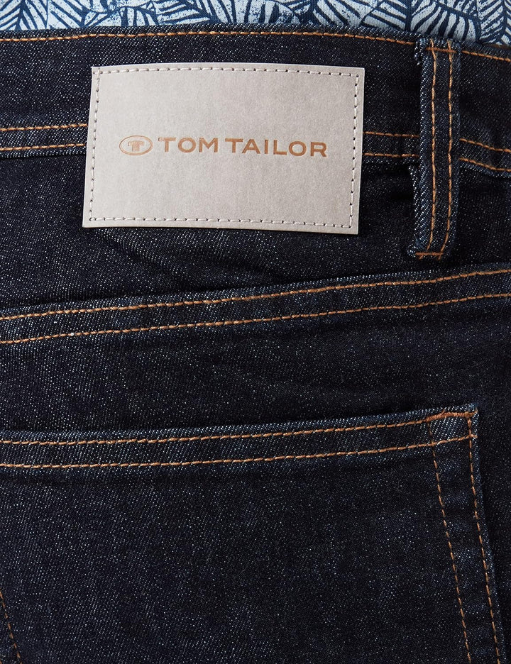 TOM TAILOR Herren Bermuda Jeans Shorts 29 10114 - Clean Dark Stone Blue Denim, 29 10114 - Clean Dark