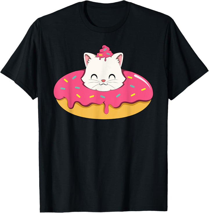 Katze im Donut. T-Shirt