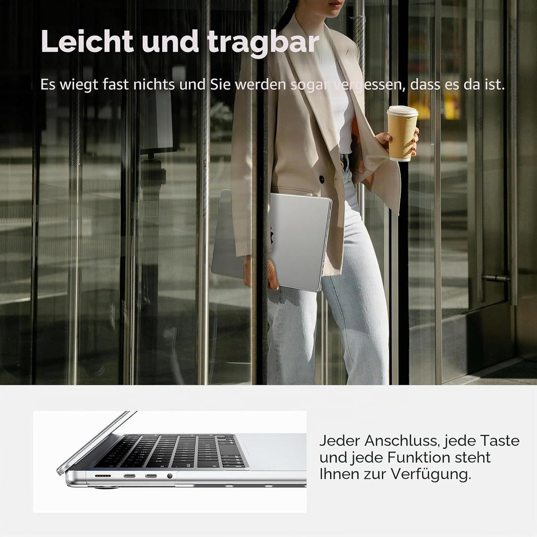 EooCoo Hülle kompatibel für MacBook Pro 14 Zoll (2021-2023 Freisetzung) M1 A2442/ M2 A2779/ M3 A2992
