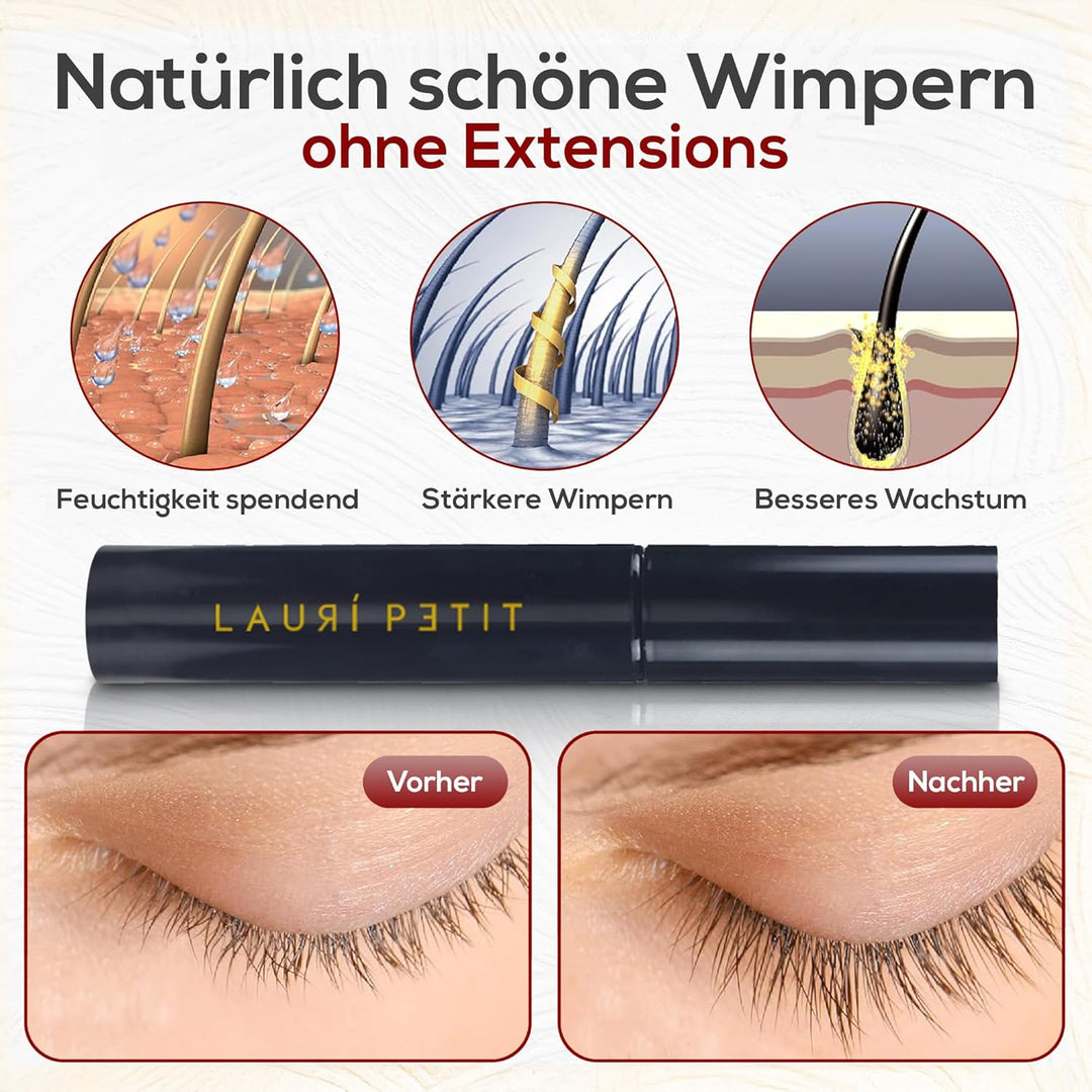 Wimpernserum ohne Hormone – Augenbrauen und Wimpern Serum Booster für starkes Wachstum von Wimpern &