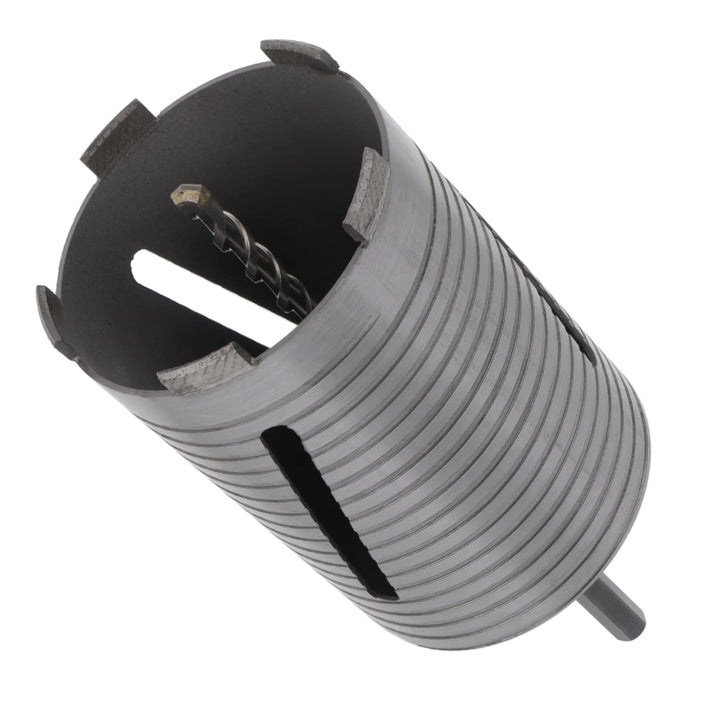 PRODIAMANT Diamant Bohrkrone ø 112mm Nutzlänge 150mm mit 6-Kant Adapter lasergeschweisst für trocken