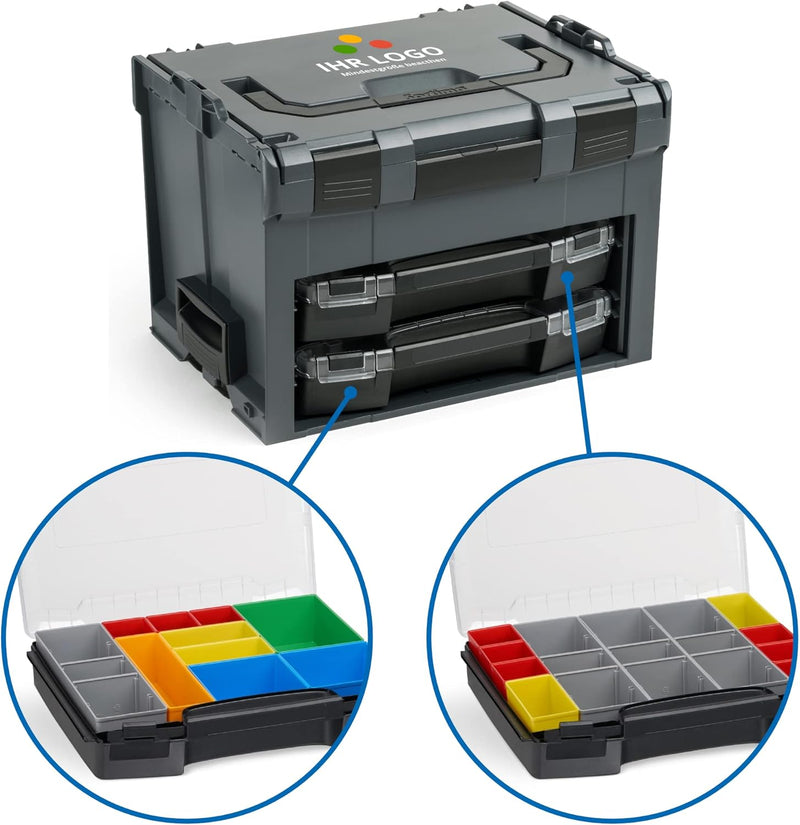 L-BOXX Sortimo LS BOXX 306 | inkl. i-BOXX 72 H3 & i-BOXX 72 I3 in Anthrazit individuell anpassbar mi