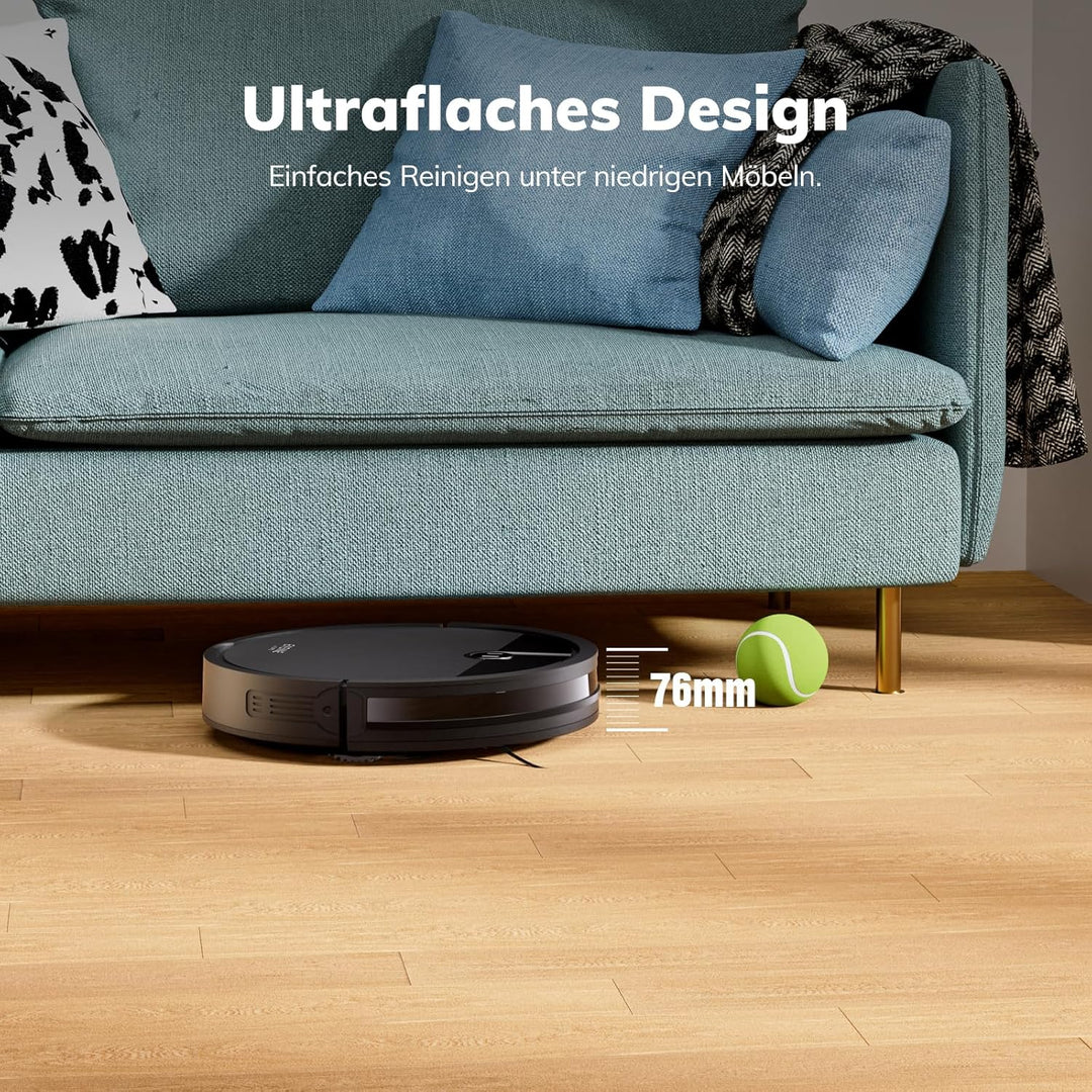 Saugroboter, Bürstenloses Design Staubsauger Roboter, Starkes Saugen, Selbstladend, Fernbedienung, F
