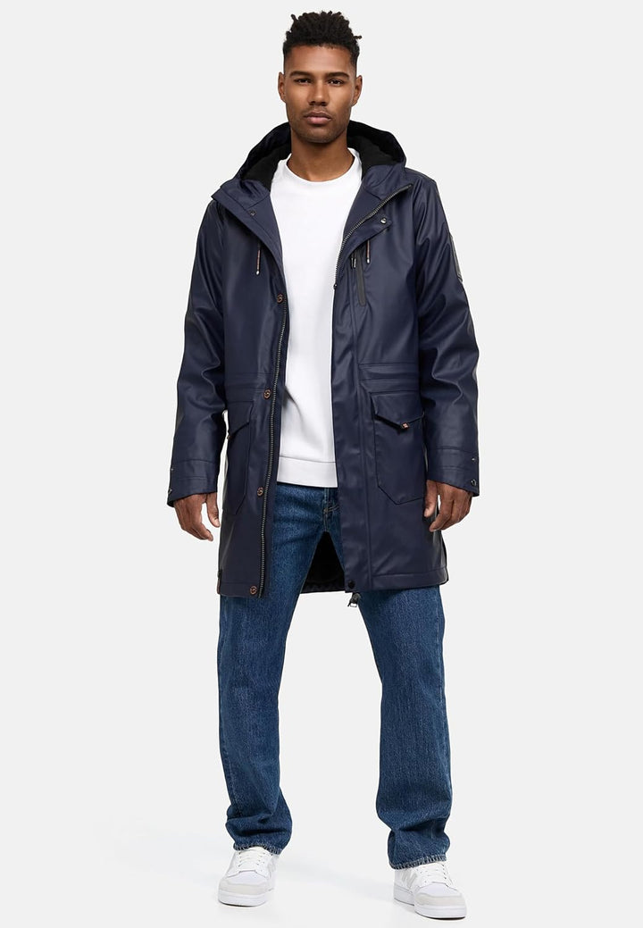 STONE HARBOUR Warmer Regenponcho gefütterter Regenmantel wasserdicht mit innenliegendem Tragegurt un