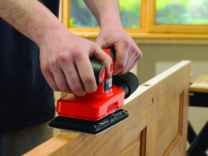 Black+Decker Schwingschleifer, Schleifmaschine (hoher Kreisdurchmesser, für grosse Flächen, ergonomi