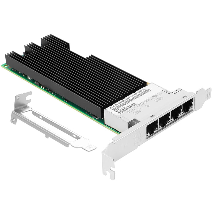 Euqvos PCIe Ethernet-Netzwerkkarte für Intel X710-T4 XL710BM1 Chipsatz PCIe 3.0 X8 10 GB 4 Port RJ45