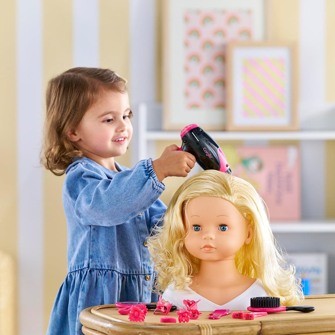 MaCorolle Haarstyling Set, 14 Teile, Stylingzubehör, Fön mit elektrischer Funktion, Bürste, Kamm, Sp