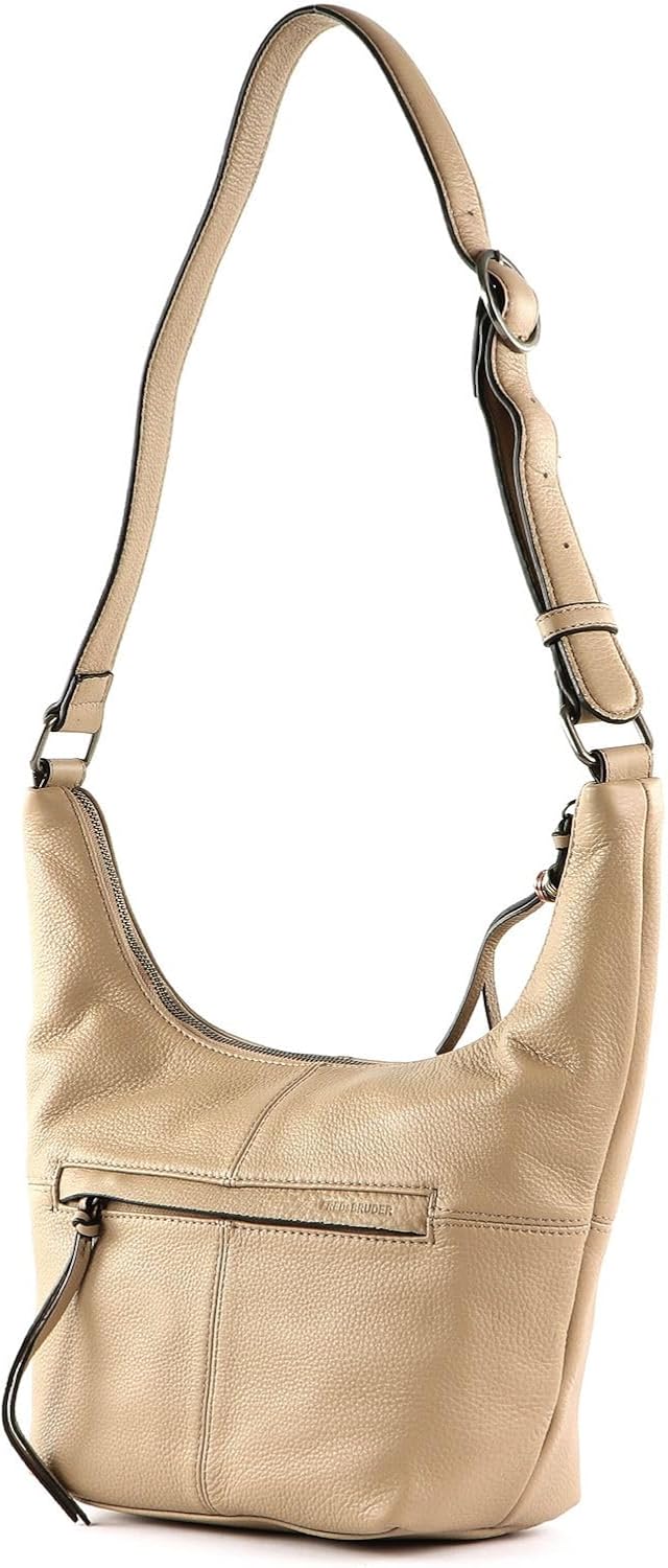 FREDsBRUDER Handtasche Pruvia mit Ziernähten S Sand, S Sand