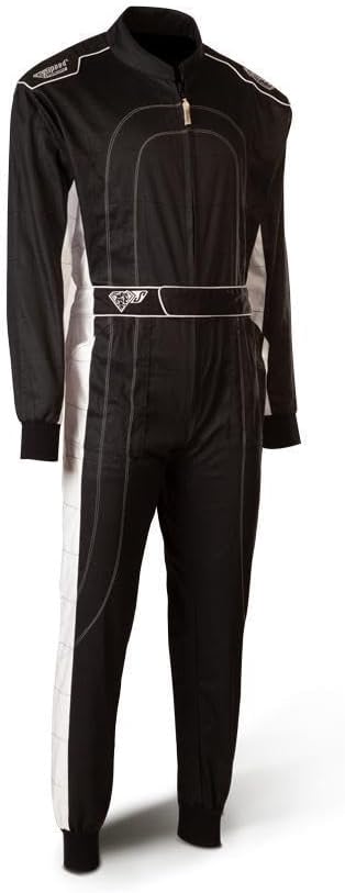 Speed Kartoverall Schwarz/weiss - Denver HS-2 Modell 2018 Racewear (160)