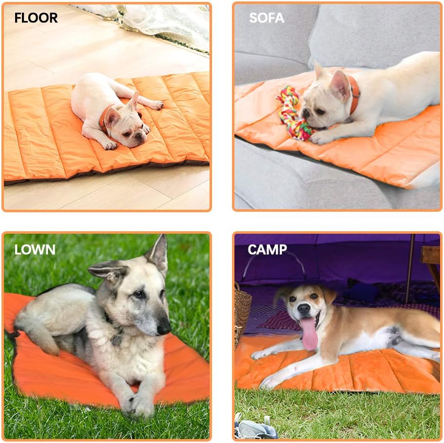 XIAPIA wasserdichte Hundematte für Outdoor Waschbares Hundebett, Antistatik, Hygienisch, Faltbar, Gr