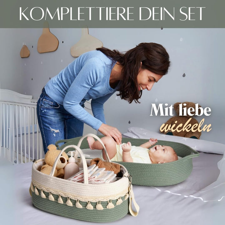 SEBRAM wickelkorb baby - moseskorb, wickelauflage malm kommode, wickelaufsatz hemnes, wickelunterlag