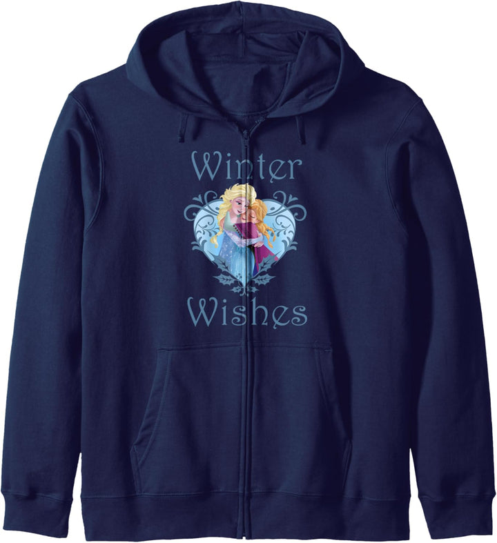 Disney Frozen Anna And Elsa Winter Wishes Heart Portrait Kapuzenjacke