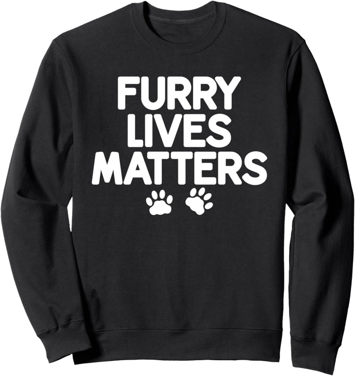 Furry Lives Matters Pfotenabdruck Vegane Gemüseernährung Sweatshirt