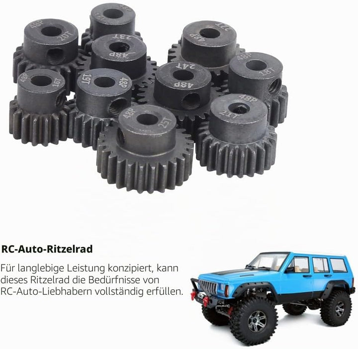 RiToEasysports 16T - 25T 48P RC Car Ritzel Ritzel Ersatzteile RC Car Upgrade Teile Passend für 1/10