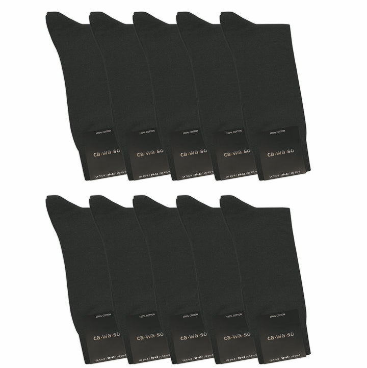 ca·wa·so Herren Socken aus 100% Baumwolle | Reine Baumwollsocken im 10er-Set | Freizeitsocken ohne N