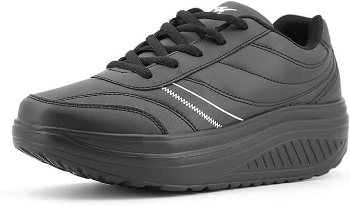 JOMIX Damen Sneaker Plateau Sportschuhe Turnschuhe Laufschuhe Bequeme Abrollsohle Anti-Rutsch Wippsc