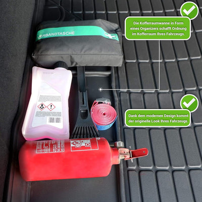 Gummi Kofferraumwanne mit Organizer-Funktion passend für Hyundai Tucson I 2004-2009