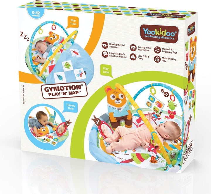 Gymotion Spiel- und Krabbeldecke mit integrierter Zudecke zum Schlafen