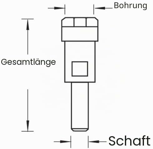 Trend Spannzangenverlängerung 8mm Schaft 8mm Spannzange, Für den Einsatz in Oberfrästischen, bei den