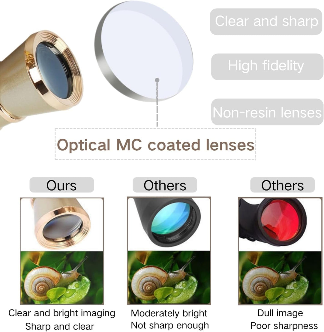 ANGEEK 3 x 25 Classic Foldable Opera Glasses Binoculars Metal Body with Chain Optical Lens Theater T