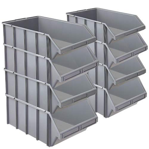 BRB 8 XXL Sichtlagerkästen, LxBxH 570/450x437x245 mm, 48 Liter, grau