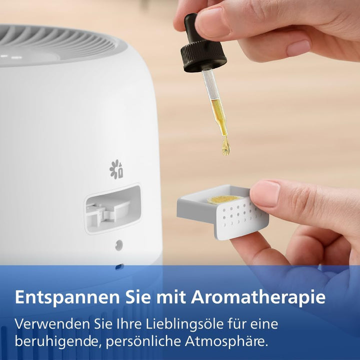 Philips Verdunstungs-Luftbefeuchter Serie 4000, Hygienische Befeuchtung, 99,97% weniger Bakterien, 3
