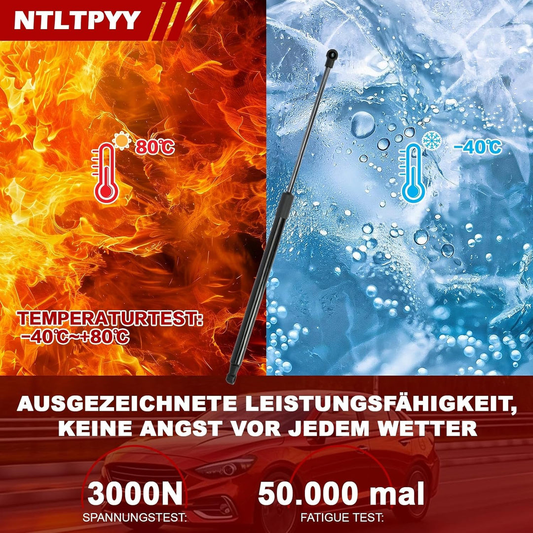 Heckklappen Gasdruckfeder Kompatibel mit VW Polo 2001-2009 9A 9N, 2 Stück Heckklappenlifter Ersatz f