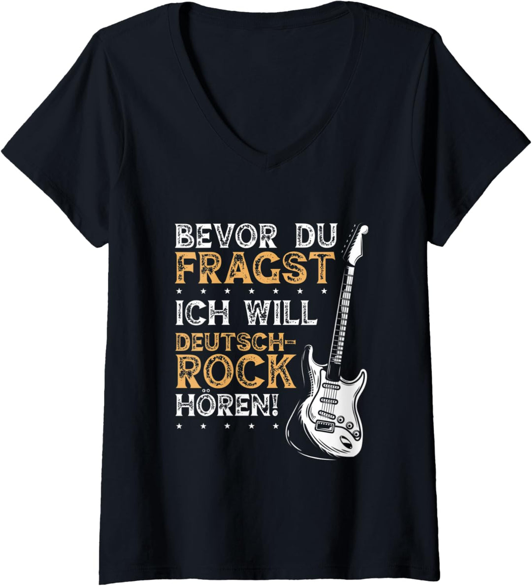 Damen Bevor du fragst - Ich will Deutschrock T-Shirt mit V-Ausschnitt