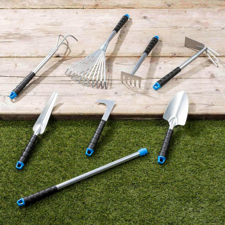 Bambelaa! Gartengeräte Gartenwerkzeug Set 8 TLG Blumenkelle Kleingeräte Gartenset Werkzeug Schaufel
