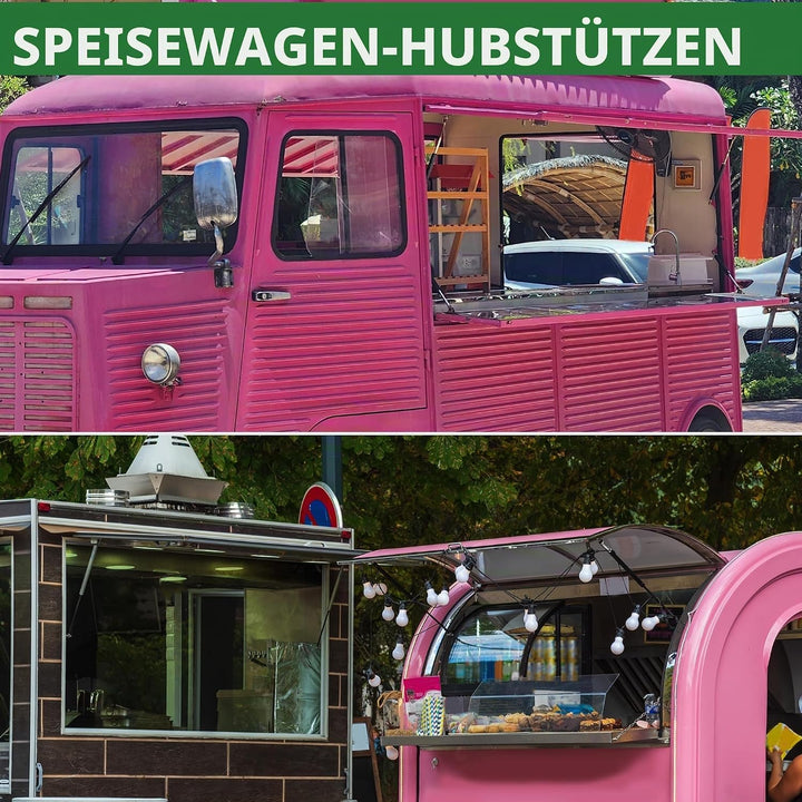 Motoforti Universal Gasdruckfeder 110N Für Wohnmobil Bett Boot Tür | Schwarz, Kohlenstoffstahl, Ausf
