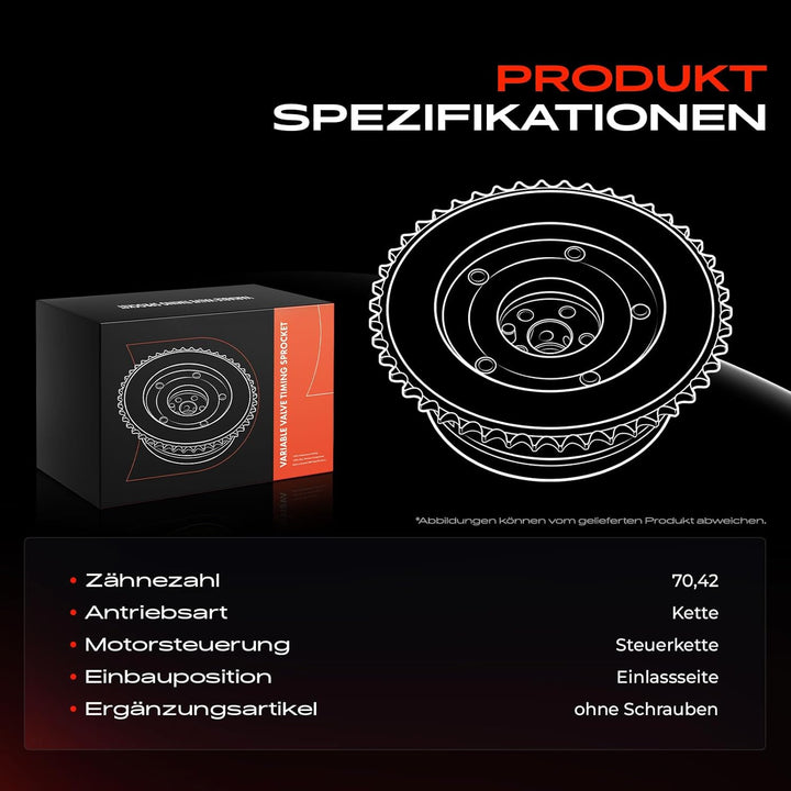 Frankberg Nockenwellenversteller Rechts Einlass für W204 S204 CLK C209 CLS C219 W211 W212 W251 W221