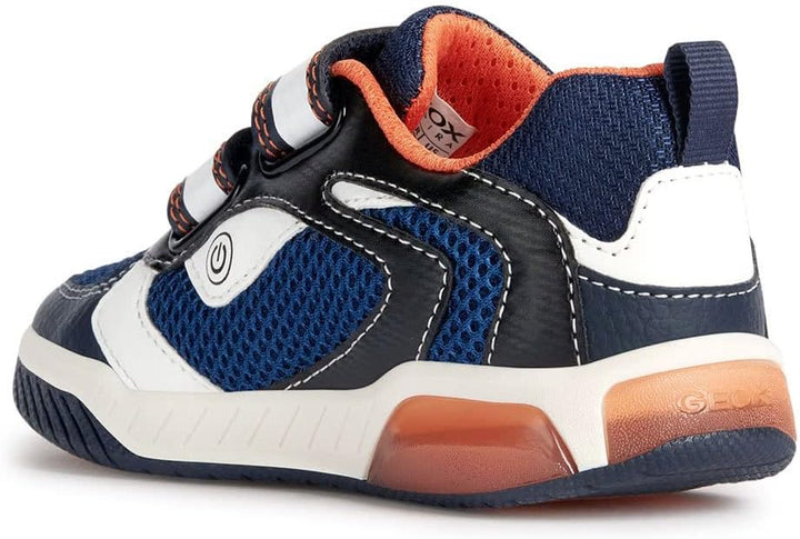 Geox Jungen J Inek Boy Sneaker 30 EU Navy Orange, 30 EU Navy Orange
