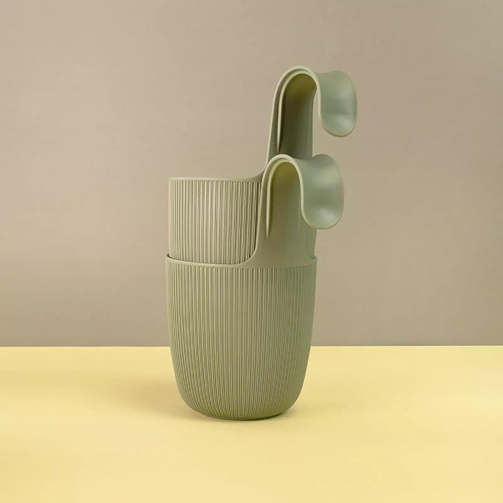 1 x Blumentopf zum Hängen, integriertes Drainagesystem, Farbe: Anthrazit, Ø 15 cm, Pflanztopf-Kübel,
