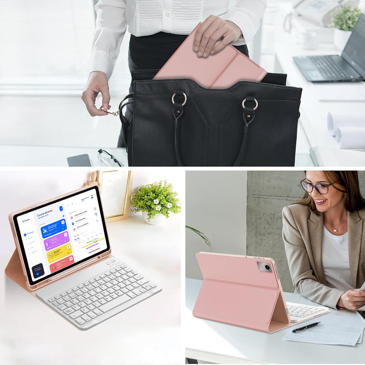 WINCHKING Tastatur für Lenovo Tab M11, 27,9 cm (11 Zoll), Hülle mit spanischer Tastatur, Bluetooth,
