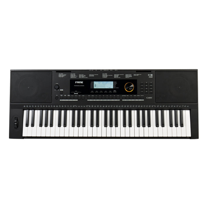 Fame G-400 Keyboard, E-Piano mit 128-facher Polyphonie, 61 Tasten, 240 Styles, 653 Sounds, anschlagd