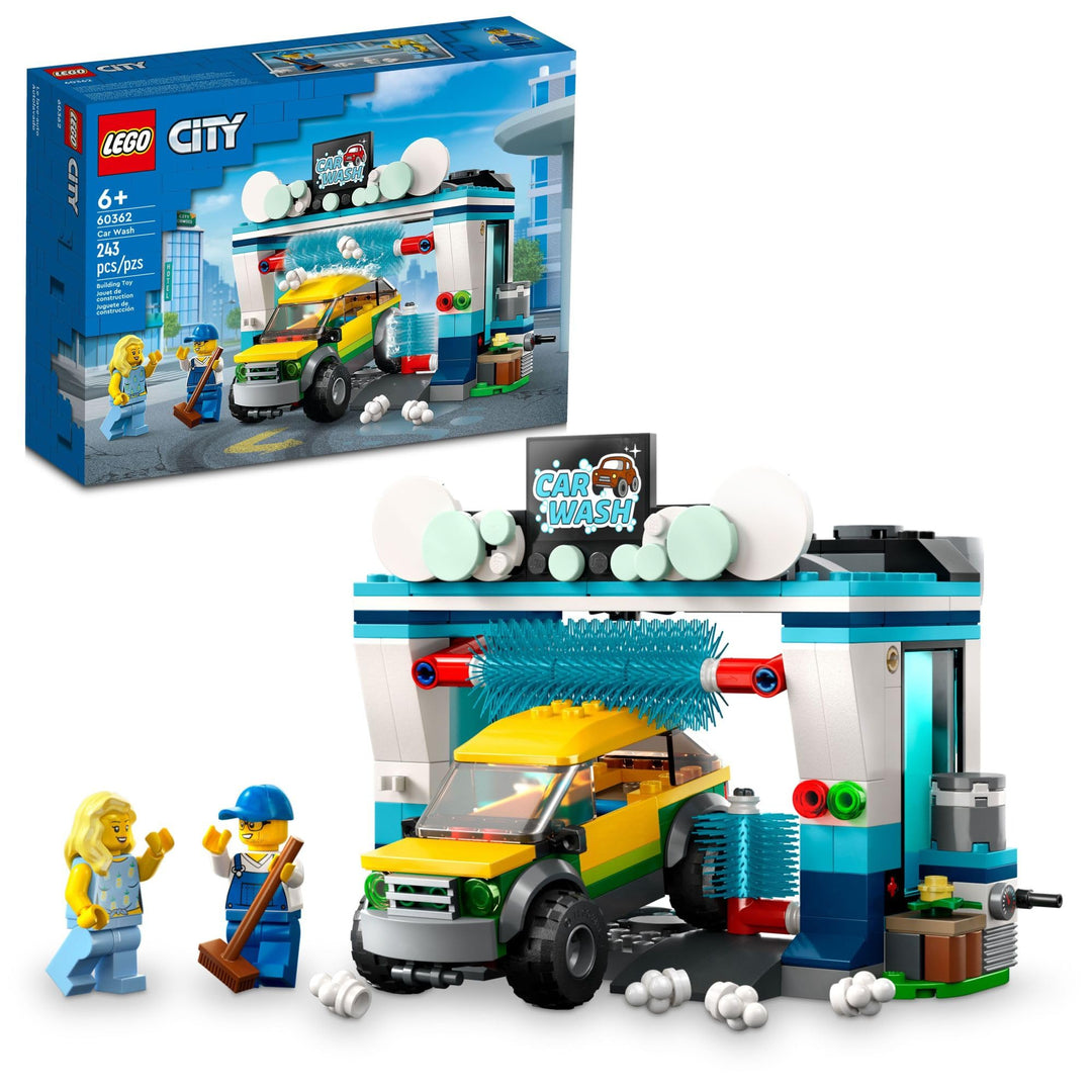 LEGO City Car Wash 60362 Bauspielzeug-Set, lustige Geschenkidee für Kinder ab 6 Jahren, mit drehbare