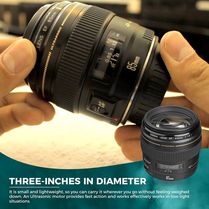 Canon EF 85mm F1.8 USM Objektiv (58mm Filtergewinde) schwarz Single, Single