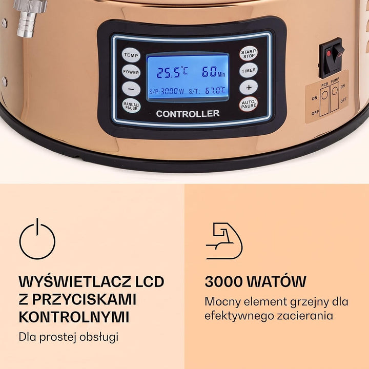 Klarstein Mundschenk Maischekessel Copper 30 Liters 30 Liters Copper, 30 Liters Copper