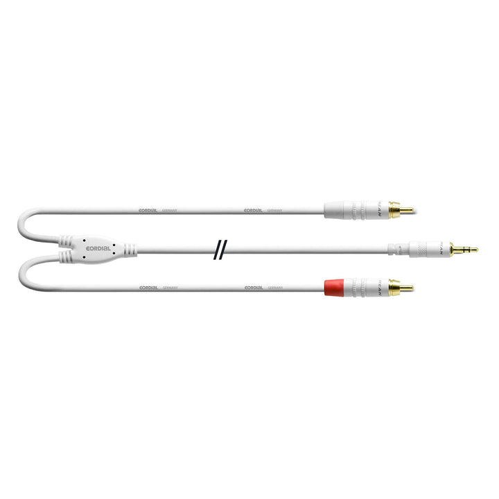 CORDIAL CFY 6 WCC-SNOW Y-Adapterkabel Cinch 6 m Mehrfarbig 6 Single, Mehrfarbig 6 Single