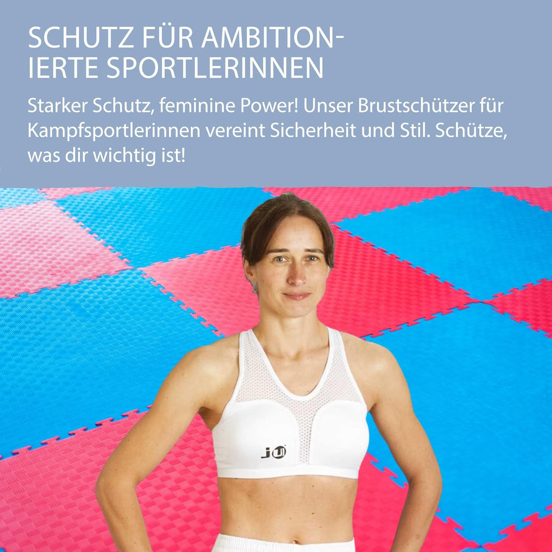 Ju-Sports Brustschutz für Damen Cool Guard Super komplett - weiss I Brustschutz Kampfsport mit abneh