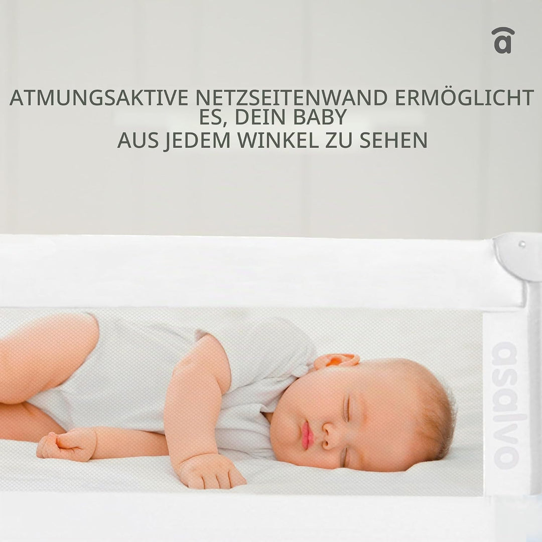 ASALVO 151505.0 Bettgitter 150 x 43,5 cm, Weiss Weiss, Weiss