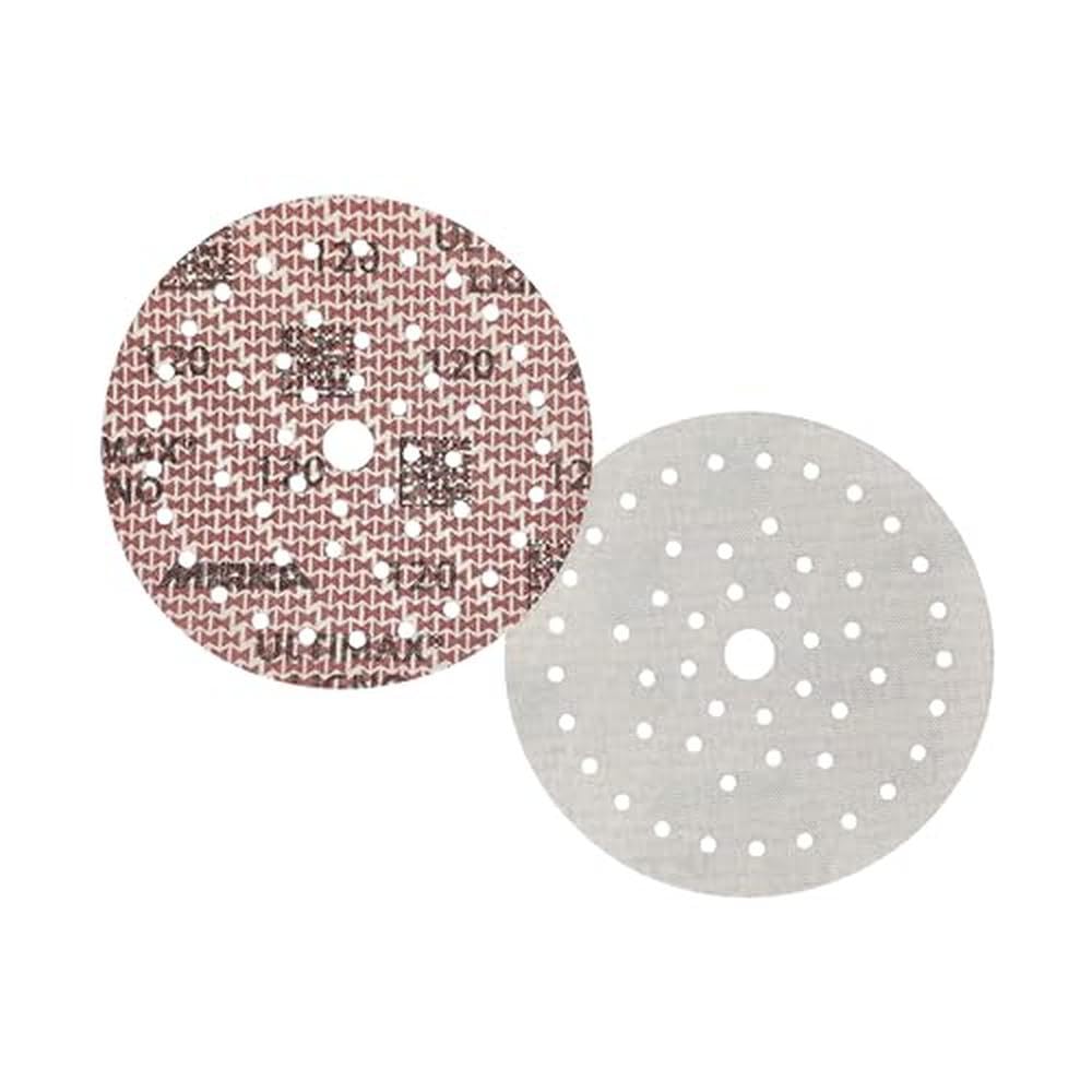 Mirka Ultimax Schleifpapier Ø 150mm Klett 15-Loch / Korn P120 / 50 Stk / Für 150mm Exzenter und Schl